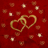 gold hearts