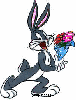 Bugs Bunny with flowers