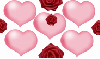 Pink heart and flower
