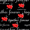 together forever red heart love background