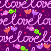 glitter purple hearts love background