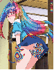 Anime girl Rainbow