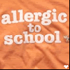 allergic to school