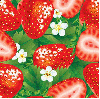 seamless glitter strawberry background