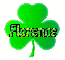 CLOVER WITH THE NAME FLORENCE