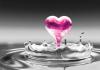 Pink Water Heart