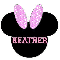 Mickey Head With The Name Heather