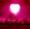 Pink Heart-Shaped Sun