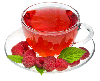 Tea with a raspberry