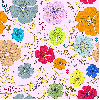 seamless glitter flowers spring background
