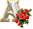 LETTER A WITH ROSES