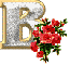 LETTER B WITH ROSES