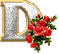 LETTER D WITH ROSES