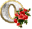 LETTER O WITH ROSES