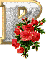 LETTER P WITH ROSES