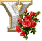 LETTER Y WITH ROSES