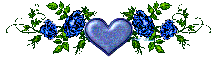 Blue Rose Heart Divider