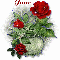 Red Roses In Green Vase - Requested by Jane