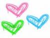Colorful Scribble Hearts