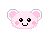 cute pink bear smile