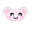 cute pink bear happy