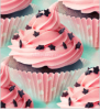 Pink Star Cupcakes