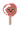 Strawberry and chocolate lollipop