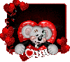 Red heart framed Teddy bear