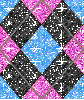 blue pink and black argyle background