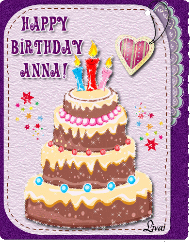 Glitter Text " Personal " Happy Birthday Anna! 
