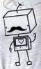 robot with mustache