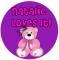 natalie love it teddy bear