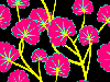 Neon Flowers Background