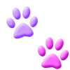Pink and Purple Cat Print