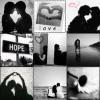 love collage. ((black&&white))