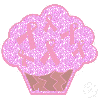 Pink ribbon cupcake