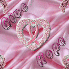 seamless glitter give hope breast cancer background