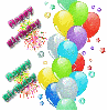 happy birthday seamless glitter background