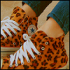 Converse with leopard prints