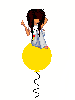 Girl on balloon