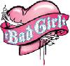 pink heart bad girl