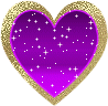Gold rimmed purple heart
