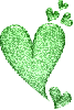 Dark green hearts
