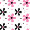pink,black,white,flowers