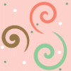 pink,green,brown,swirls