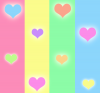 rainbow stripes with hearts