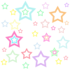 Pastel Rainbow Star Background