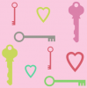 Keys and Hearts background