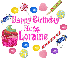 Birthday candy- Loraine