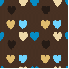 brown and blue heart